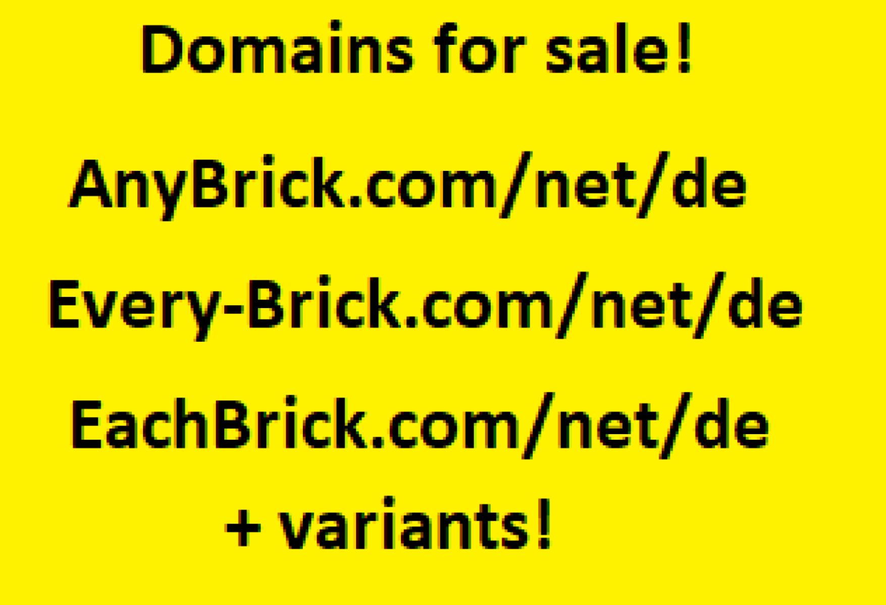 Great Brick Shop Domains for Sale!