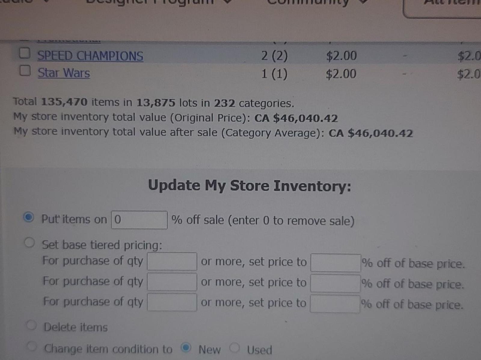 Large store of 135000+ parts with a variety of parts.